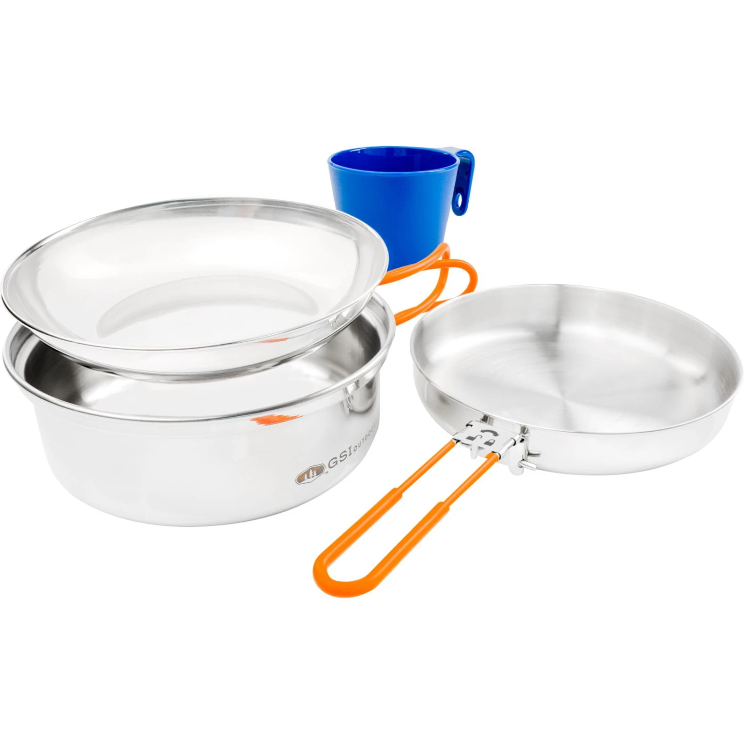 GSI Glacier Stainless 1 Person Mess Kit - Kochset 3 GSI Glacier Stainless 1 Person Mess Kit - Kochset