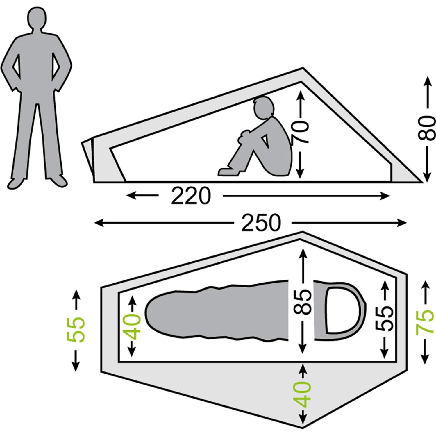 Nordisk Lofoten 1 ULW - 1 Personen Zelt 5 Nordisk Lofoten 1 ULW - 1 Personen Zelt – Bild 3