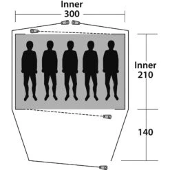 Outwell Cloud 5 - Fünf-Personen-Zelt -Tatonka Verkäufe outwell cloud 5 fuenf personen zelt green grey rl 150177 1
