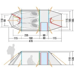 Tatonka Alaska 3.235 PU - Drei-Personen-Zelt -Tatonka Verkäufe tatonka alaska 3 235 pu drei personen zelt light olive tat 2457 333 3