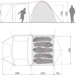 VAUDE Campo Casa XT 5P - Fünf-Personen-Zelt -Tatonka Verkäufe vaude campo casa xt 5p fuenf personen zelt vau 14229 1700 7