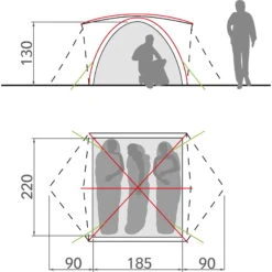 VAUDE Campo Grande 3-4P - Zelt -Tatonka Verkäufe vaude campo grande 3 4p zelt vau 14225 1700 5