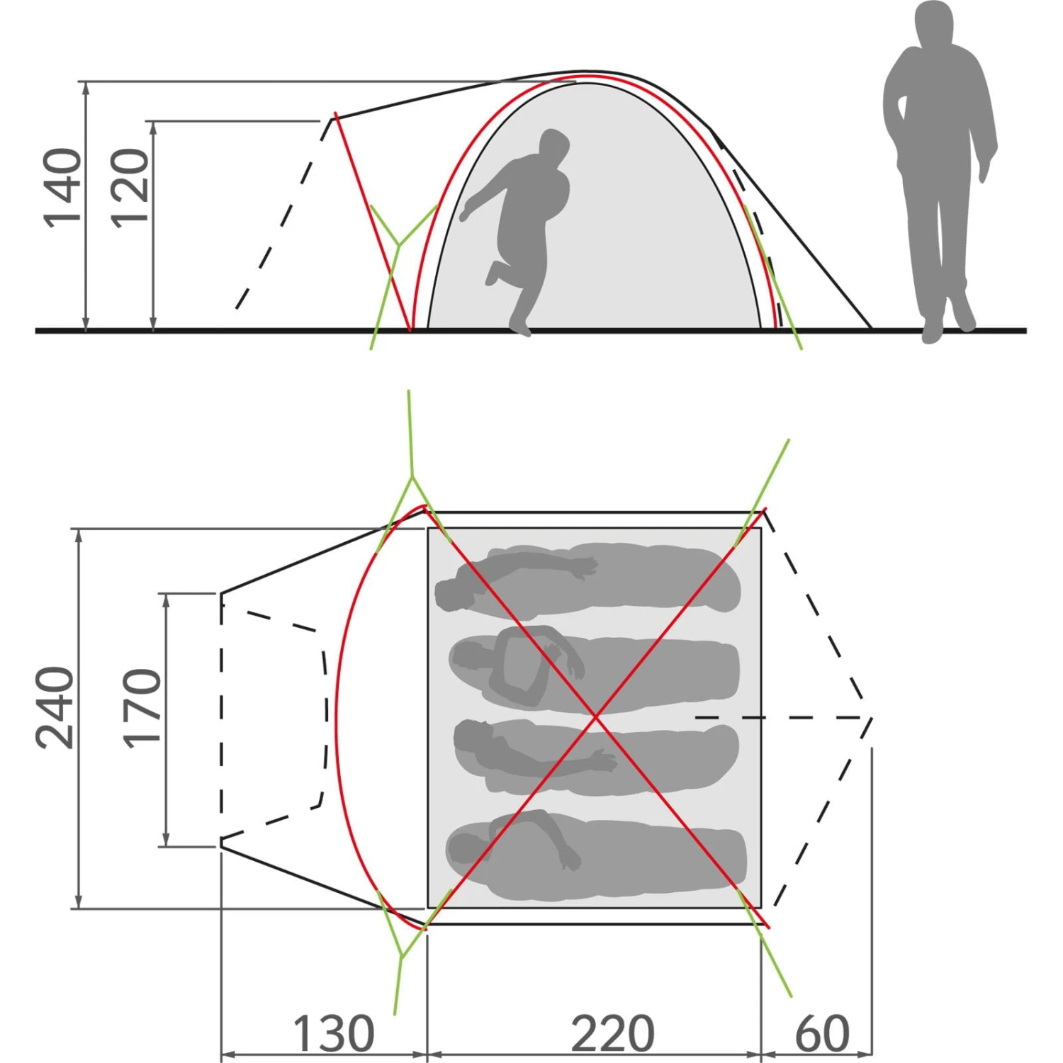 VAUDE Campo Grande XT 4P - Vier-Personen-Zelt 7 VAUDE Campo Grande XT 4P - Vier-Personen-Zelt – Bild 5